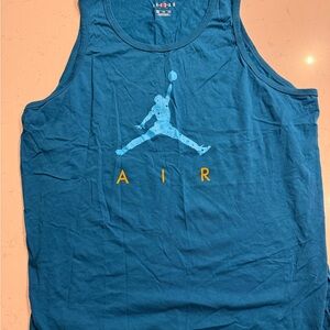 Jordan Teal Tee with Red Logo